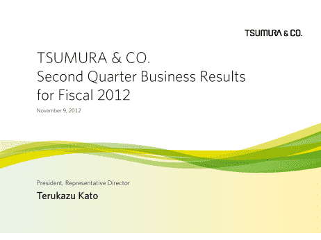 Second Quarter Business Results for Fiscal 2012