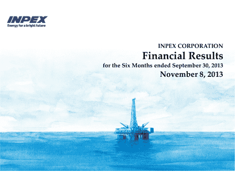 Financial Results for the Six Months ended September 30, 2013