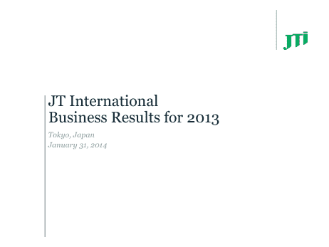 japan tobacco inc jt international business results for 2013