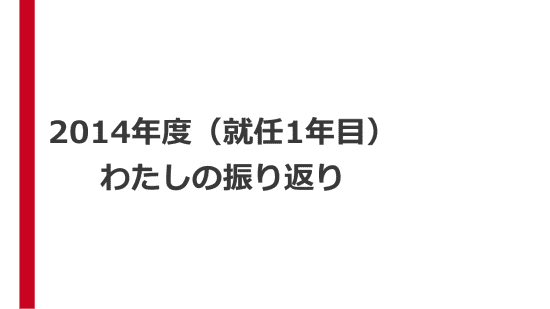 1. 2014年度振り返り
