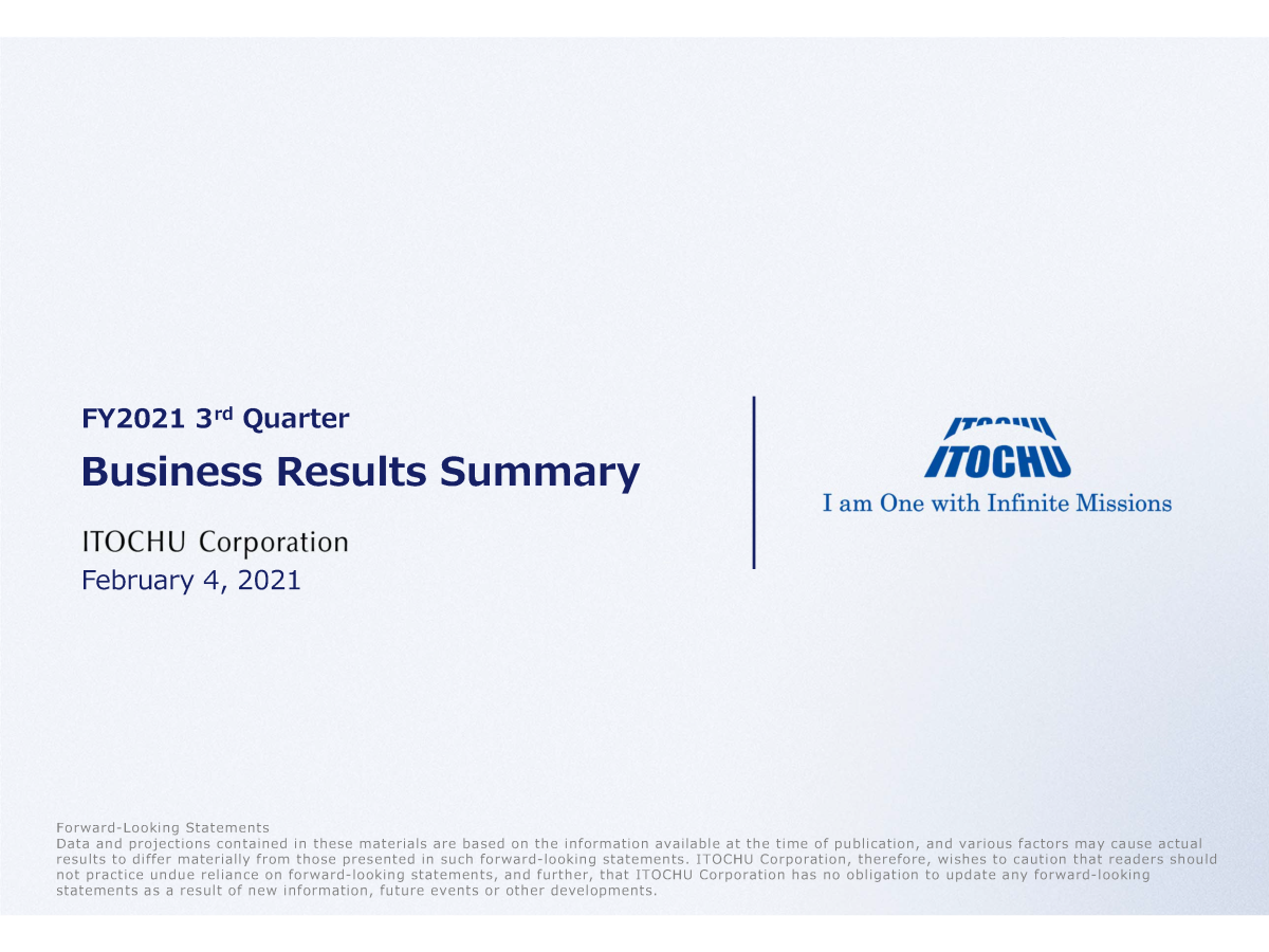 FY2021 3rd Quarter Business Results Summary