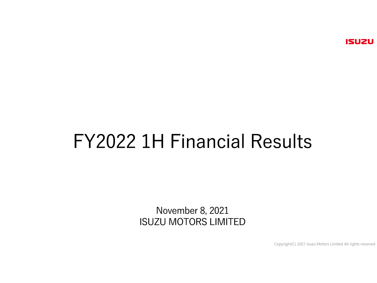 FY2022 1H Financial Results