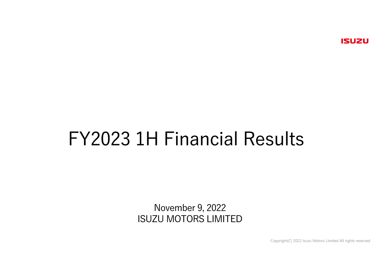FY2023 1H Financial Results