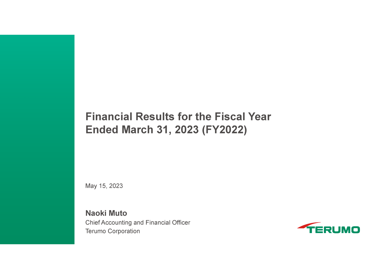 Financial Results for the Fiscal Year Ended March 31, 2023 (FY2022)
