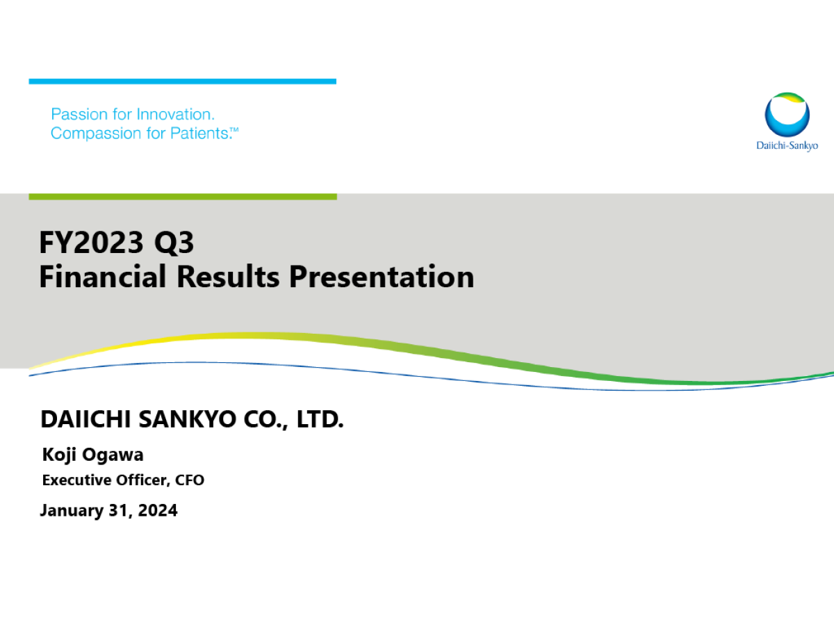 FY2023 Q3 Financial Results Presentation