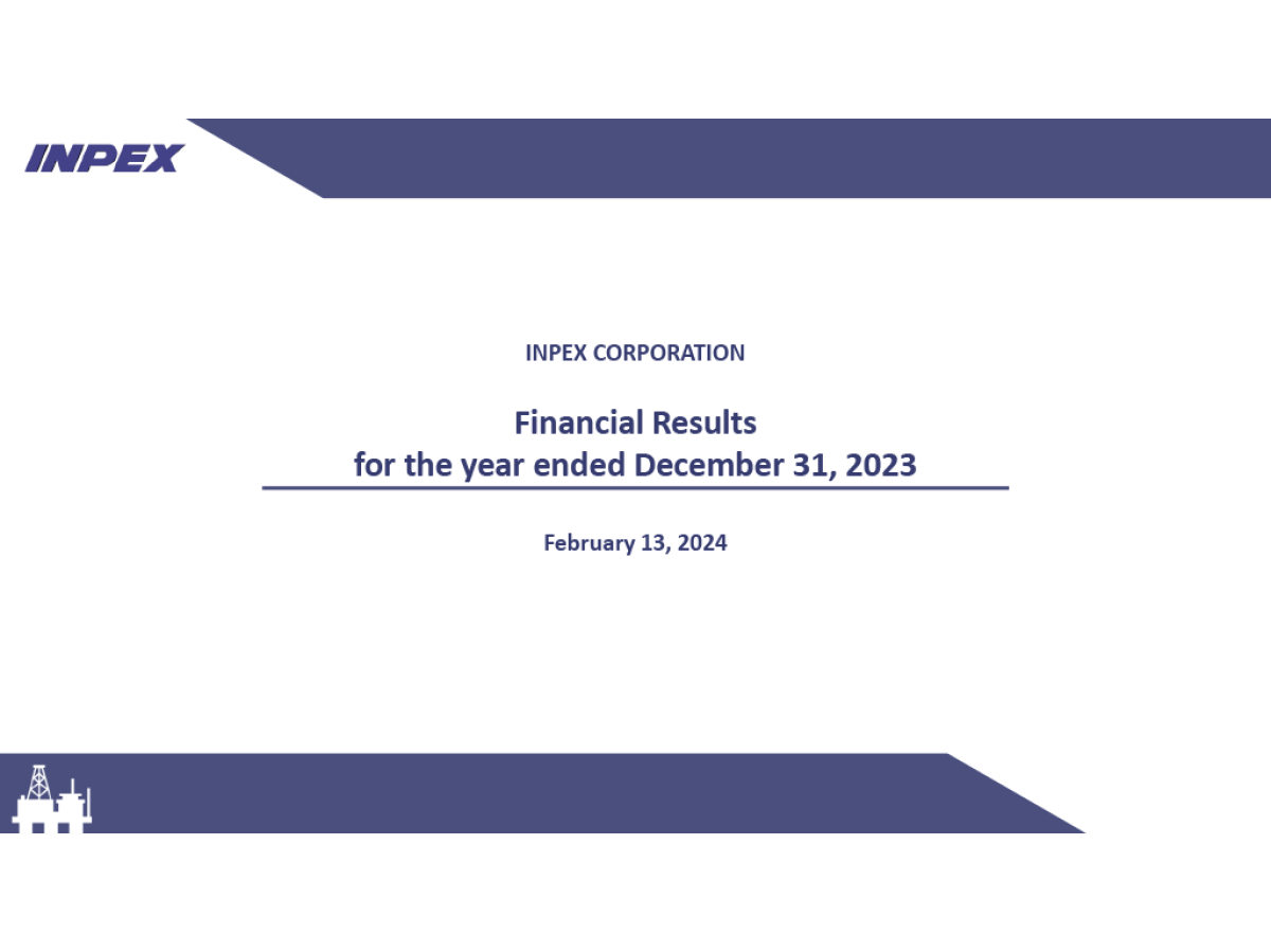 Financial Results for the year ended December 31, 2023