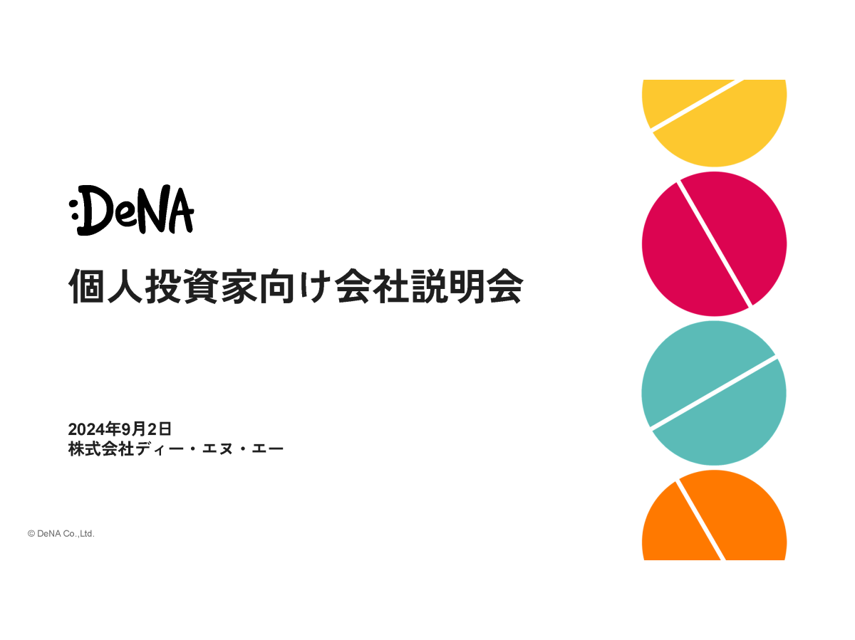 個人投資家向け会社説明会
